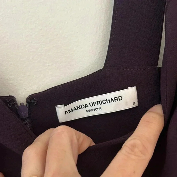Amanda Uprichard Primrose Cocktail Dress Black Cherry Purple Medium - Picture 8 of 11
